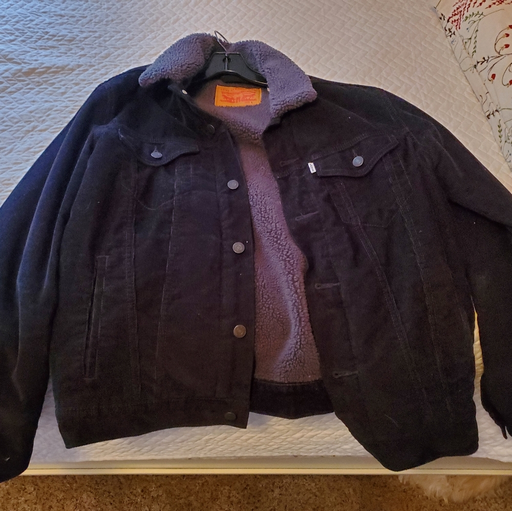 Levis sherpa corduroy trucker jacket